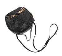 IMIKEYA Sac à Bandoulière Femme Noir en Polyester et Pu avec Fermeture Éclair et Motif Chat Mignon, Sac Portable Mode Multi-usage pour Usage Quotidien
