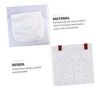 IMIKEYA Sac à Main Femme Bandoulière Dentelle Sac Cabas Brodé Blanc Moyen Style Estival et pour Courses et Sorties