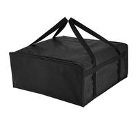IMIKEYA Sac à pizza Jumbo isolé avec fermeture éclair - Grand sac de transport chaud pour aliments chauds et transport de nourriture - Sac de transport robuste noir pour emporter et restauration