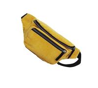 IMIKEYA Sac de Portable Jaune Côtelé Pochette Banane pour Femme Sac de Poitrine Pratique pour Shopping et Activités Extérieures