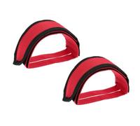 IMIKEYA Sangles de Pédales de Vélo en Nylon Rouge pour Vélo de Route et VTT, Confortables et Protectrices Pieds Lors Pratique du Cyclisme