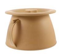 IMIKEYA Seau Hygiénique Adulte Réutilisable en Plastique Rose, Pot de Chambre Portable avec Base Plate et Couvercle, pour Personnes Âgées et Femmes Enceintes