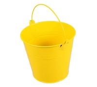 IMIKEYA Seaux De Sable pour Enfants Bonbons Porte-Seau à Bonbons Mini Seau en Métal Seau De Fruits De Mer Seaux en Métal avec Anse Pot De Planteurs De Fleurs Fer Blanc Jaune
