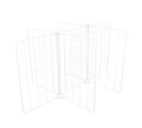 IMIKEYA Séparateurs de Rangement pour Congélateur en Métal Blanc Grille Fine à 6 Compartiments, Étagère Multifonction Cuisine et Restaurant, Organisation Pratique des Petits Articles