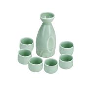 IMIKEYA Service À Saké 7 Pièces Théière en Céramique Service À Saké Vert Prune