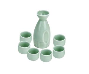 IMIKEYA Service À Saké 7 Pièces Théière en Céramique Service À Saké Vert Prune