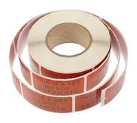 IMIKEYA Set de Autocollants D'avertissement pour Emballage Rouge Lot de 500 Papier Autocollant Auto-adhésif, Taille 25,4x50,8 Mm, pour Expédition et Emballage Fiable en Usine