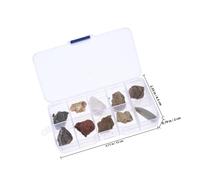 IMIKEYA Set de Minéraux et Roches pour Enseignement Scientifique Collection Diversifiée avec Boîte de Rangement Kit Éducatif pour Laboratoire et