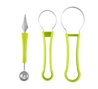 IMIKEYA Set D'outils de Sculpture de Fruits en Acier Inoxydable, Cuillère à Boule de Melon Lisse, Facile à Nettoyer, pour Salade de Fruits et Pendaison de Crémaillère