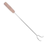 IMIKEYA Spatule À Viande À Double En Acier Inoxydable Pour Barbecue Brochettes Manche En Bois Ustensile