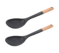 IMIKEYA Spatule En Silicone Grosse Manche En 2 Pièces Ustensile Cuisine Résistant Chaleur Pour Wok Et Soupes Non Adhésif Pour Cuisson à
