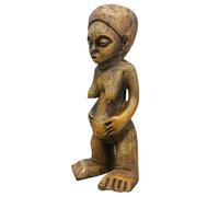 IMIKEYA Statue Africaine Élégante en Résine Représentant Une Femme Enceinte pour Décoration Intérieure et Bureau, Sculpture Vintage Chic et Simple pour Maison et Porche