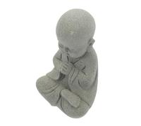 IMIKEYA Statue Bouddha Résine pour Aquarium Décoration Monk Figurine Paisible Résistante Ornement Petit pour Bureau et Extérieur Sculpture Bouddhiste Unique Pierre Synthétique