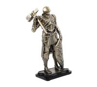 IMIKEYA Statue Chevalier Médiéval Résine Dorée Figurine Vintage pour Décoration Salon Bureau Ornement Créatif Et Collection Noël