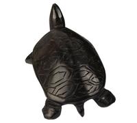 IMIKEYA Statue De Tortue en Obsidienne Figurine De Tortue en Pierre De Cristal Sculptée À La Main Sculpture d'animaux À Collectionner Amulette Sculpture Fengshui pour La Décoration