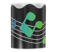 IMIKEYA Stickers Muraux Notes de Musique 75 CM X 21 M Rouleau Bordure Décorative Imperméable pour Tableau Noir Décoration Restaurant Fête Musicale Autocollant Flexible Facile à Poser