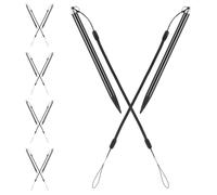 IMIKEYA Stylet Capacitif et Résistif avec Corde à Ressort Anti-Perte pour Tablette et Smartphone, Lot de 10 Pièces, Fin et Léger, Usage Professionnel et Scolaire, Couleur Noire