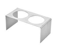 IMIKEYA Support Antidérapant pour Shaker à Cocktails en Acier Inoxydable Base Stabilisatrice Double Trou Porte-Bouteille Robuste pour Bar Professionnel Accessoire Anti-Chute et