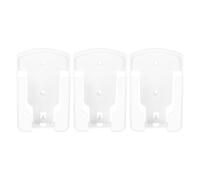 IMIKEYA Support Mural Rangement Polyvalent pour Télécommande Blanc en Plastique Fixation Adhésive sans Perçage, 3pcs pour Bureau et Hôtel