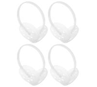 IMIKEYA Support Squelette pour Cache-oreilles en Plastique Blanc, 4 Pièces, Cadre Intermédiaire Largeur de Bol 9,5 Cm, Facile à Nettoyer, Fiable pour Port Prolongé en Divers