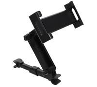IMIKEYA Support Tablette et Téléphone Voiture Appuie-Tête Réglable Télescopique en Alliage et ABS Antidérapant Compatible Sièges Arrière Installation Rapide Noir Pliable Maintien