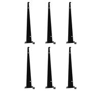IMIKEYA Supports D'étagère pour Charge Lourde en Fer Noir Robustes Lot de 6 Installation Facile, pour Rangement Maison et Garage
