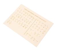 IMIKEYA Tableau D'apprentissage du Braille en Bois Beige Léger et Polyvalent, Matériel Pédagogique Essentiel pour Personnes Aveugles en Apprentissage et Lecture Braille