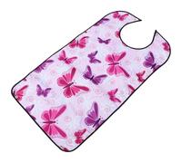 IMIKEYA Tablier Cuisine Adulte Réutilisable en Satin et Polyester Pu, Anti-huile, Rose, pour Convalescents et Repas Quotidiens