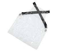 IMIKEYA Tablier de Travail Imperméable Transparent Tpu 50 Microns 60 Cm, Tablier Coiffeur Ajustable avec Poches Noires, Protection Intégrale Corps pour Salon de Beauté, Coiffure et Usage