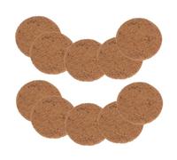 IMIKEYA Tapis de Nidification Rond en Fibre Végétale Marron pour Oiseaux et Animaux, Nid Confortable et Léger, pour Nids d'animaux et Pots de Fleurs, Lot de 10 Pièces