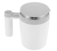 IMIKEYA Tasse à Café Électrique Magnétique Agitation Automatique en Acier Inoxydable et Couvercle, Mélangeur Portable pour Bureau ou Maison