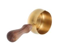 IMIKEYA Tasse à Espresso Acier Inoxydable avec Bec Verseur Pot à Lait Soupe Poignée Bois pour Préparer Café et Mousse de Lait