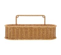 IMIKEYA Tenture Murale Tissé Panier De Rangement Ferme Rotin Ovale Fleur Bac Rustique Fruits Légumes Panier Articles Divers Conteneur De Stockage Pour Gingembre Ail Maison Cuisine Salle