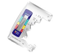 IMIKEYA Testeur de Batterie Vérificateur de Batterie pour Piles, Blanc, Abs et Acier Inoxydable, Léger, Design Ergonomique, Contrôle L'état des Piles, Usage Personnel et Professionnel