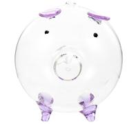 IMIKEYA Tirelire Cochon en Verre Transparent Design Créatif Capacité Suffisante pour Pièces et Billets pour Apprendre à Économiser pour Garçon et Filles et Adultes