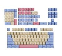 IMIKEYA Touches Pbt Xda 132 Clés pour Clavier Mécanique, Set de Touches de Jeu en Plastique, Compatible, Design Mignon Style Guimauve, pour Gamers et Passionnés de Clavier