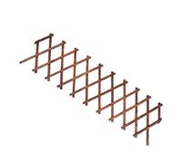IMIKEYA Treillis en Bois De Carbone Extensible pour Plantes Grimpantes Support Mural 44x22 Cm Épais 0,9 Cm Jardin Balcon Serrage Tuteur, Clôture Résistante, Anti-Corrosion Écologique