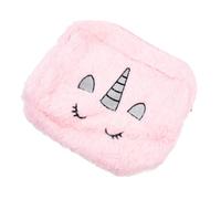 IMIKEYA Trousse de Maquillage en Peluche à Motif Licorne Grosse Capacité Couleur Rose N°1 Pochette de Toilette Douce et Spacieuse pour Femmes Paquet de Rangement Cosmétique Pratique