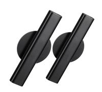 IMIKEYA Tubes Métalliques Muraux Noirs Support Mural Décoratif Minimaliste pour Fleurs Lot de 2 Pot de Fleur Mural Créatif pour Chambre et Maison