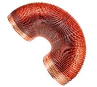 IMIKEYA Tuyau Échappement Flexible en Aluminium pour Évacuation de Hotte et Sèche-linge, Conduit Extensible Marron Protection le Feu, Cuisine Vacances