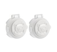 IMIKEYA Verrou de Sécurité en Abs Blanc Garçon et Filles 2 Pièces, Boutons Humidité et Poussière pour Lave-linge et Ordinateur Usage Polyvalent en Humides en Humides