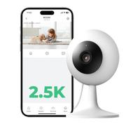IMILAB 2.5K/4MP Caméra WiFi Intérieure, Montage 3M sans perçage Caméra Intérieure, Camera pour Animaux & Bébé avec App Mobile, Vision Nocturne Couleur, Audio Bidirectionnel, Filaire(SC230)