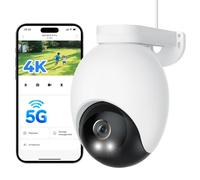 IMILAB 4K 8MP Caméra de Surveillance Extérieure Filiaire, WiFi 2,4/5GHz, Caméra Sécurité 360° avec Détection Personne & Véhicule, Étanche, Enregistrement Continu 24/7, sans Abonnement(EC6 Pro)