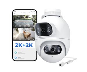 IMILAB EC6 Dual 2K+2K Caméra Surveillance Extérieure Filaire, Caméra IP Extérieur WiFi, Works with Xiaomi Home App, Double Objectif 360°, AI Détection Personnes/Véhicules, Vision Nocturne Couleur