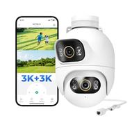 IMILAB SC730-D 3K+3K Caméra de Surveillance Extérieure Filaire, Rotation 360°, Vision Nocturne Couleur, Détection Mouvement, Projecteur & Sirène, Audio Bidirectionnel, Enregistrement Continu 24/7