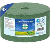 imima Pierre à lécher minérale Cheval Blanc D'HERBES Pierre à lécher Set de 4 x 3kg - Pierre à lécher salée pour Chevaux Moutons chèvres gibier et bovins - Pierre à lécher salée minérale
