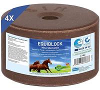 imima Pierre à lécher minérale Cheval EQUIBLOCK Pierre à lécher Set 4 x 3kg - Pierre à lécher pour Chevaux chèvres gibier et Boeuf - Pierre à lécher de sel Pierre minérale