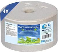 imima Pierre à Lécher Minérale Cheval MultiVitamin BRONCHIAL Set de 4 x 3kg - Pierre à lécher pour Chevaux Moutons chèvres gibier et Boeuf - Pierre à Lécher Minérale de Sel