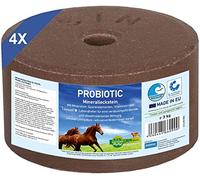 imima Pierre à lécher minérale Cheval PROBIOTIC Kit de Pierres à lécher salées 4 x 3kg - Pierres à lécher salées pour Chevaux chèvres gibier et Boeuf - Pierre à lécher saline Pierre minérale