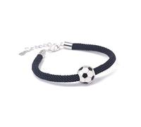 IMINI Bracelet De Football Tressé Pour Homme Garçon - Breloques De Football, Chaîne De Cheville, Bijoux Délicats Pour Fille Fils - Cadeau d'Anniversaire